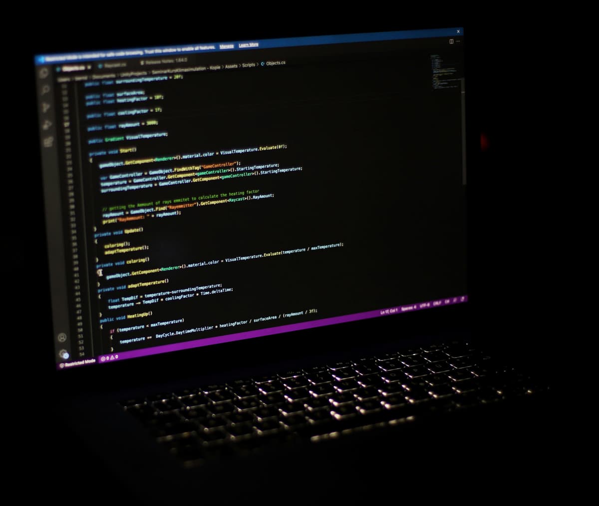 Coding workspace